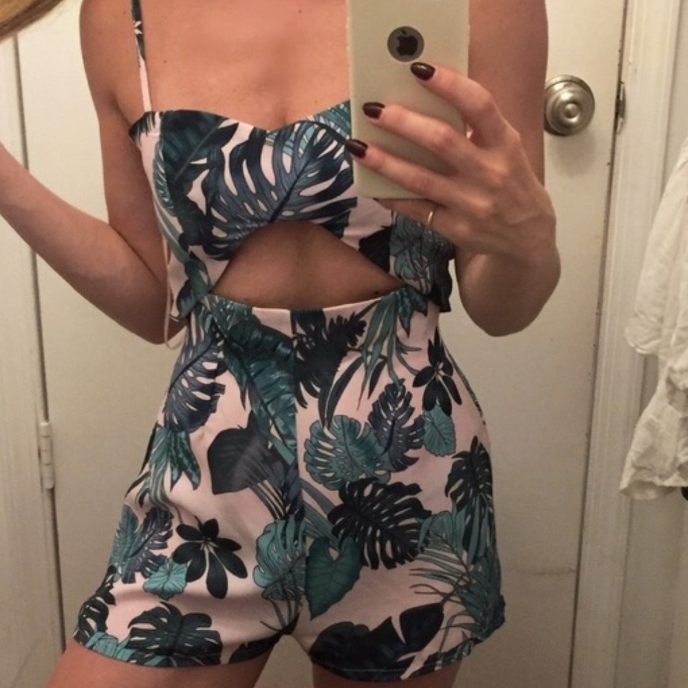 LF Tropical Floral Romper